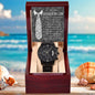 Gift for Father-In-Law - Behind Every Great Daughter is an Even Greater Dad Black Chronograph Watch - Mallard Moon Gift Shop