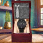 Gift for Father-In-Law - Behind Every Great Daughter is an Even Greater Dad Black Chronograph Watch - Mallard Moon Gift Shop