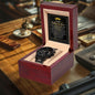 Father-in-Law-Gift I am Truly Blessed to Have You In My Life Black Chronograph Watch - Mallard Moon Gift Shop