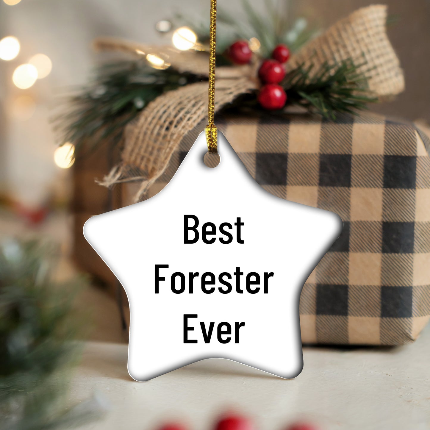 Forester Star Ornament, Best Forester Ever Funny Quote, Gifts from Men to Forester, Unique Christmas Unique Gifts
