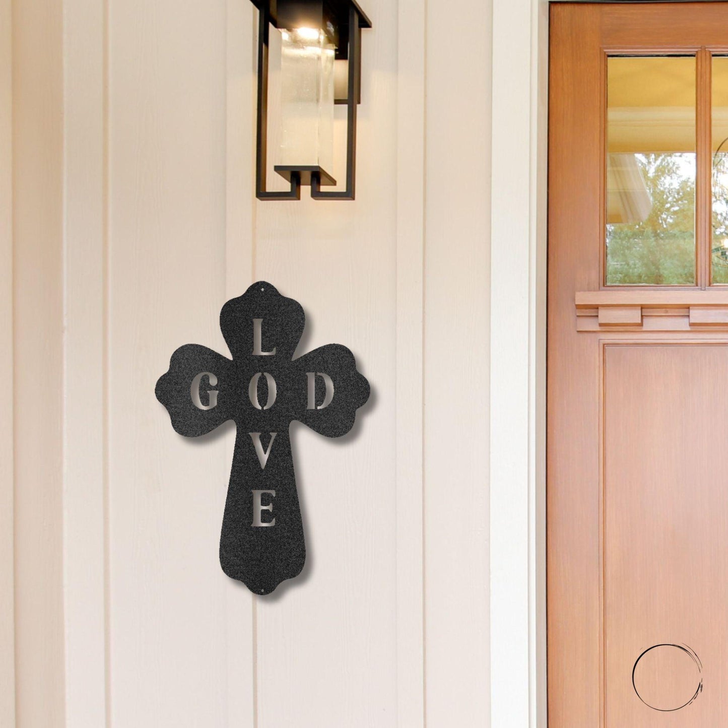 God Love Cross Metal Art Wall Sign - Mallard Moon Gift Shop