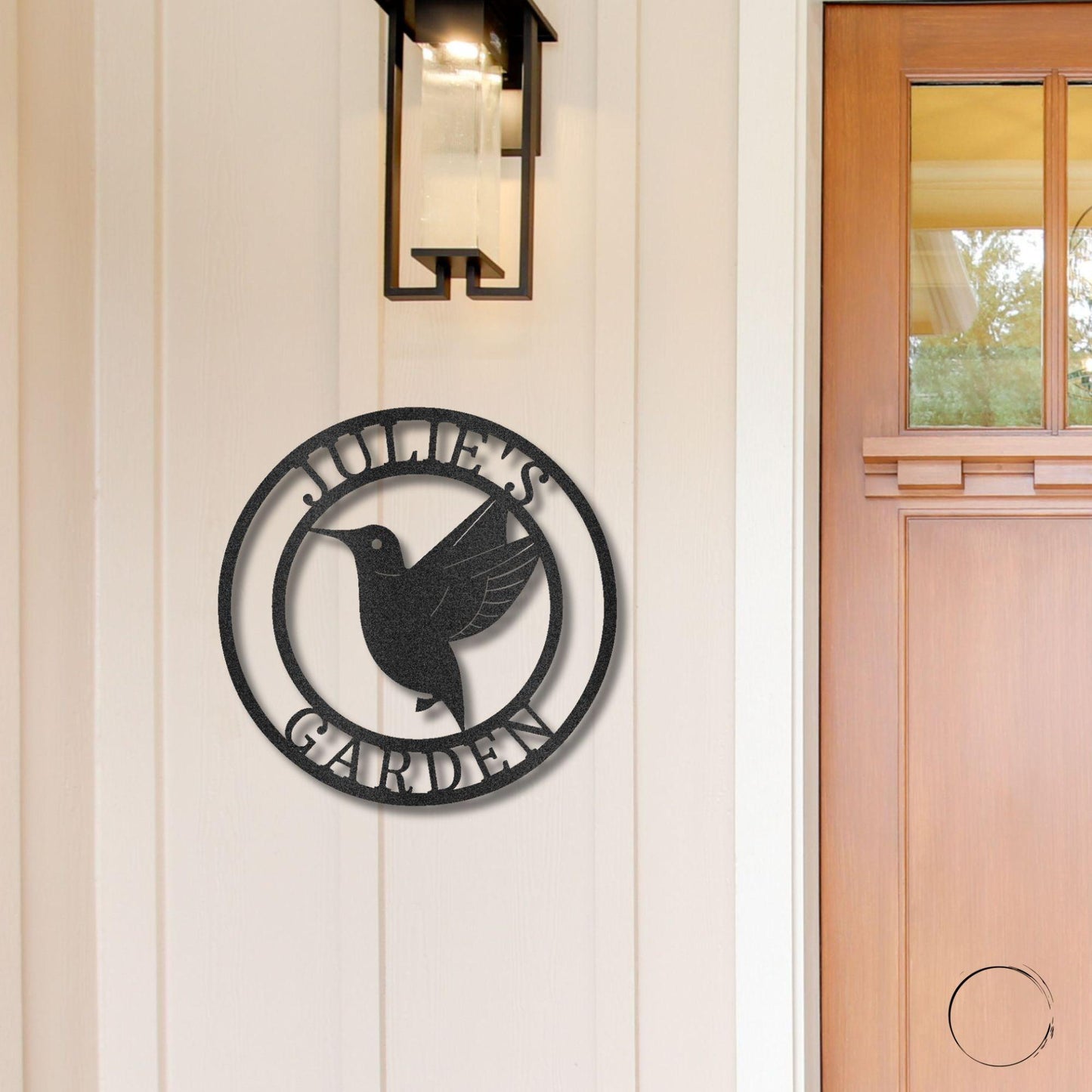 Hummingbird Monogram Personalized Metal Art Wall Sign - Mallard Moon Gift Shop