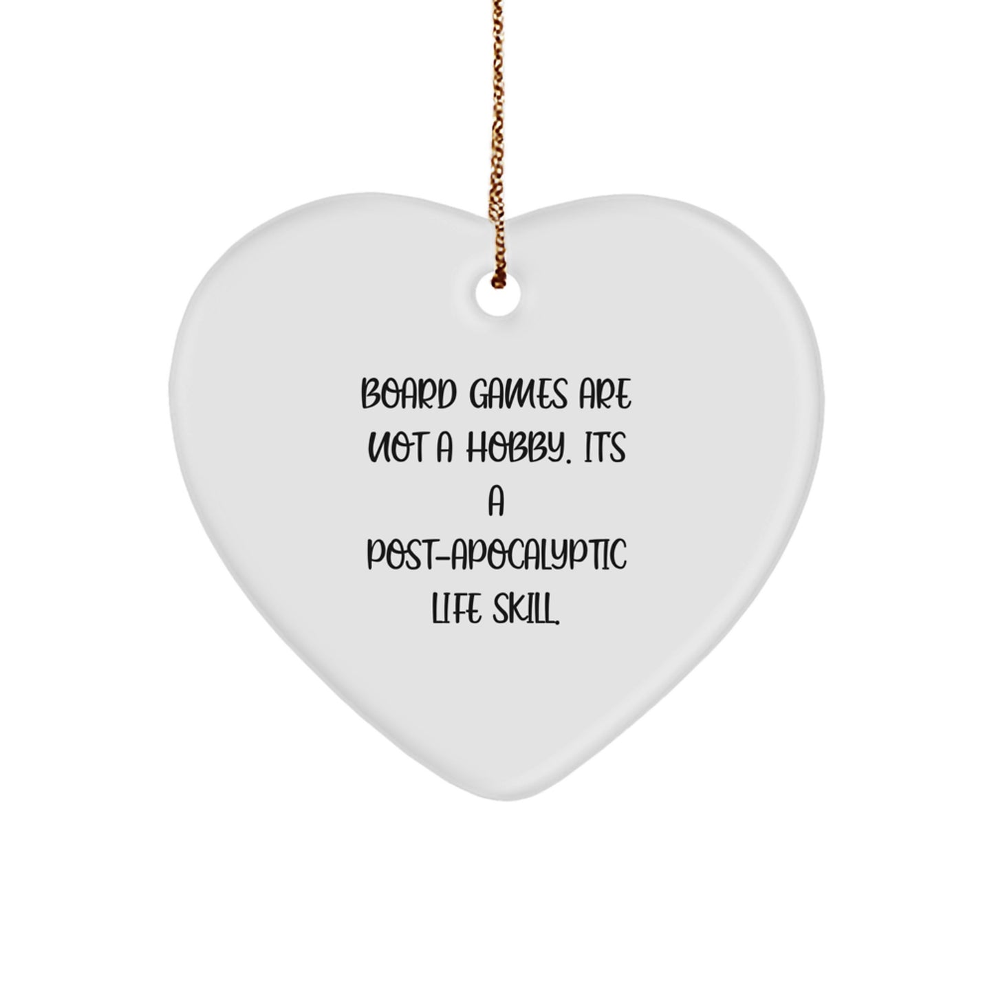 Funny Board Games Gifts for Friends and Family - Heart Ornament with Inspirational Quote - Gifts from Women - Perfect Unique Christmas Unique Gifts for Board Game Lovers - Image 1