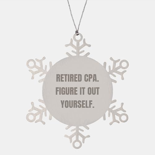 Funny CPA Gifts from Men to Friends - Snowflake Ornament for Christmas