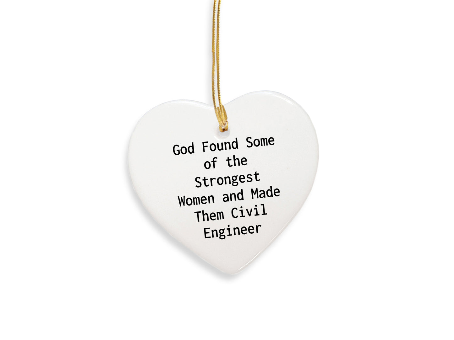 Funny Civil Engineer Heart Ornament Gifts from Men to Women for Christmas