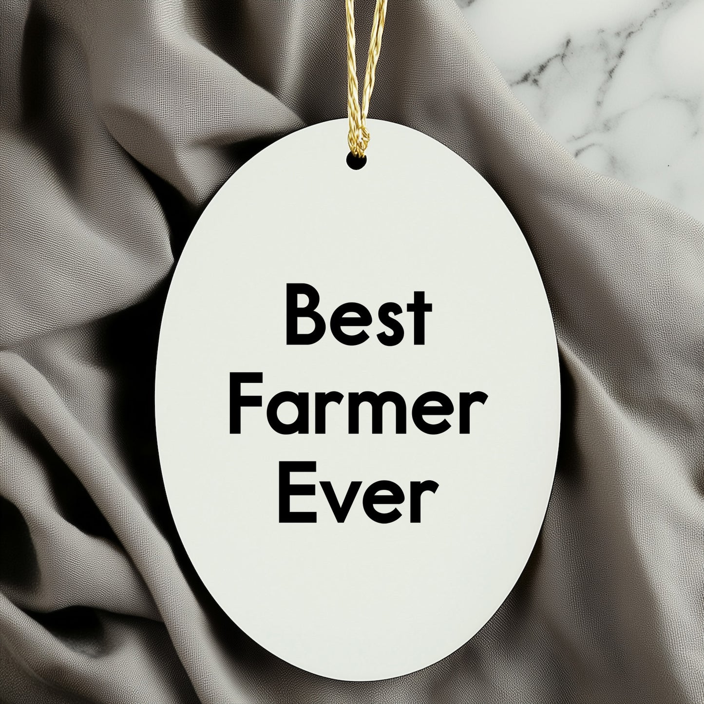 Funny Farmer Gifts from Best Farmers Ever, Oval Ornament for Christmas Memorable Presents, Gifts for Farmer Friends and Family