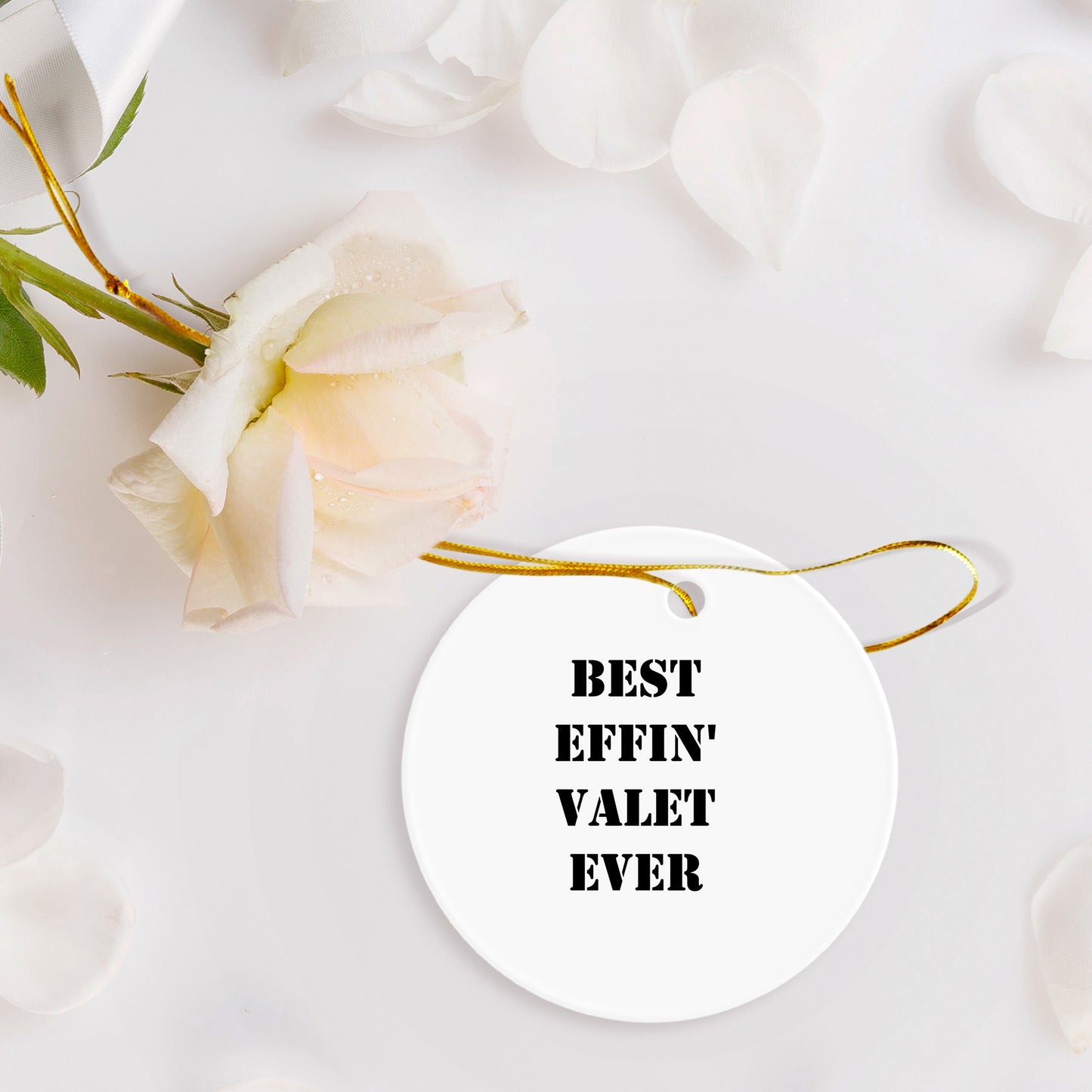 Funny Valet Christmas Ornament- Best Effin' Valet Ever