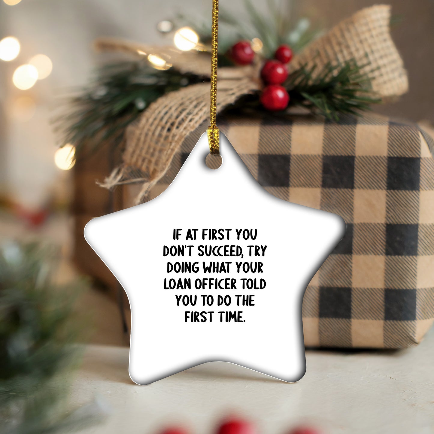 Funny Loan Officer Gifts - Star Ornament from Friends for Christmas