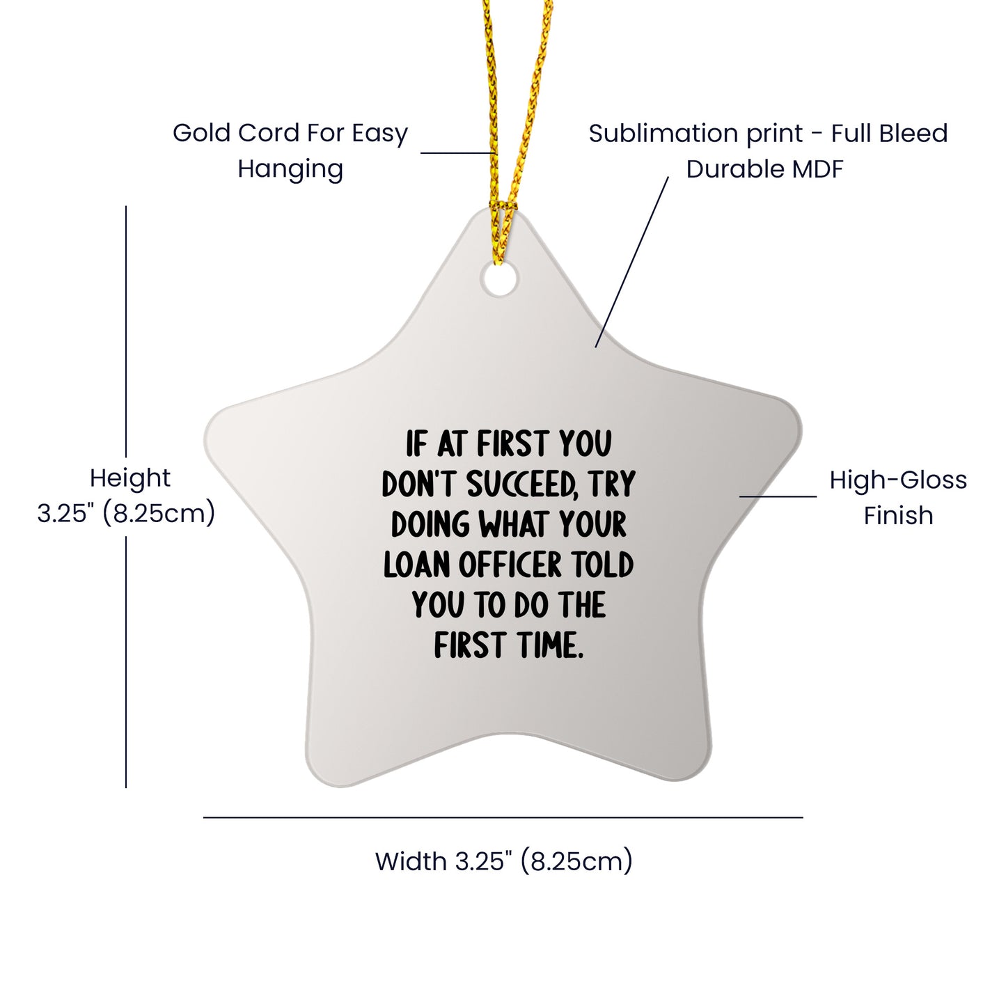 Funny Loan Officer Gifts - Star Ornament from Friends for Christmas