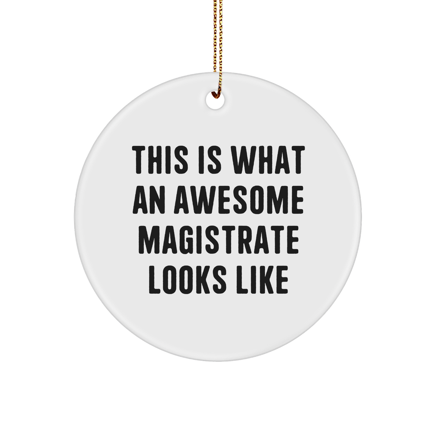 Funny Magistrate Gifts from Friends, Circle Ornament for Awesome Magistrate, This Is What An Awesome Magistrate Looks Like, Christmas Unique Gifts