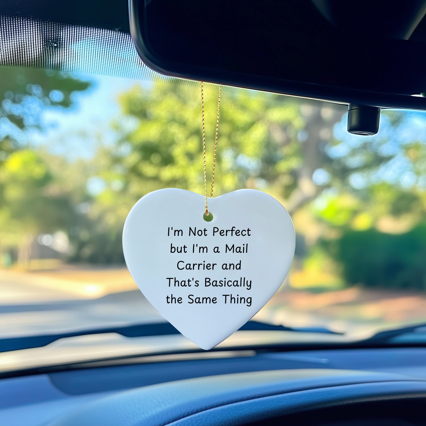 Funny Mail Carrier Gifts, Heart Ornament with Quote, Gifts from Friends and Family for Mail Carrier, Unique Christmas Unique Gifts for Her or Him