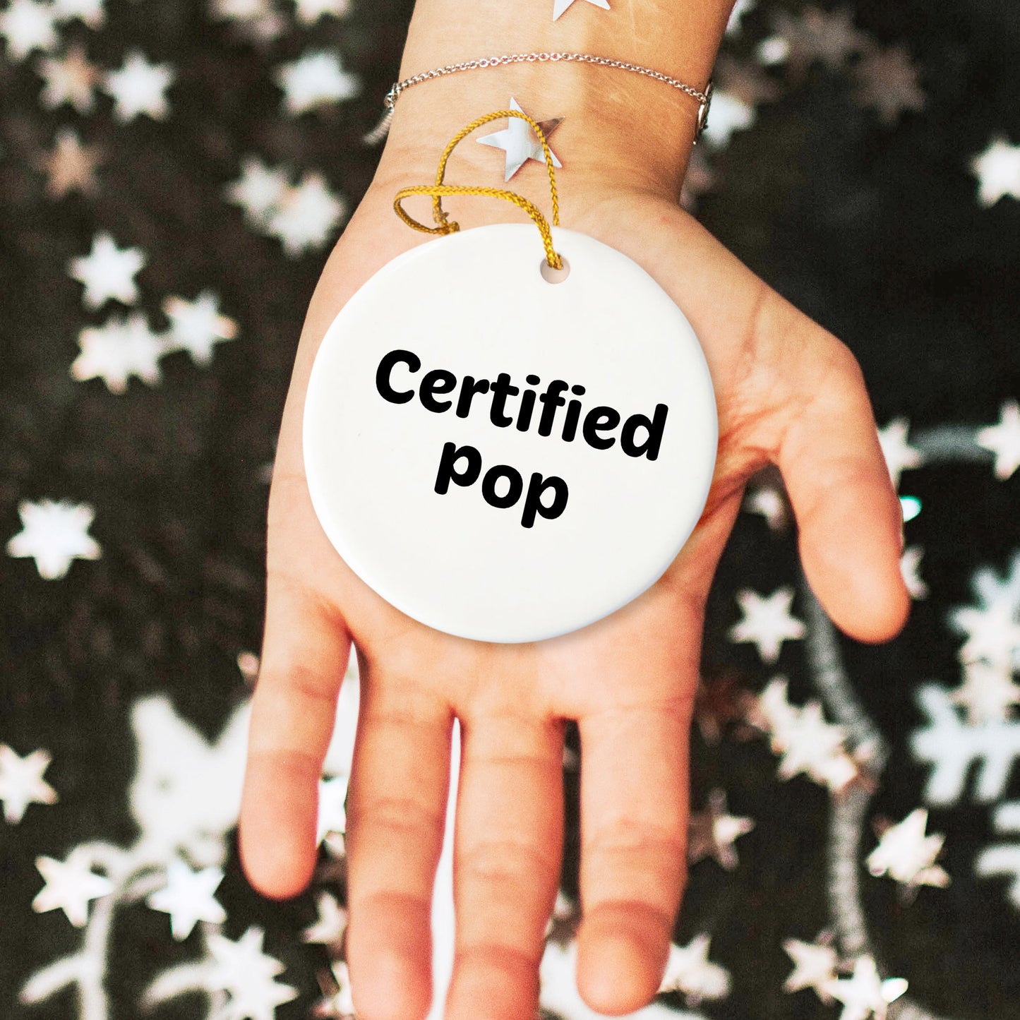 Funny Pop Certified Gifts from Men to Pop Enthusiasts, Circle Ornament Christmas Unique Gifts