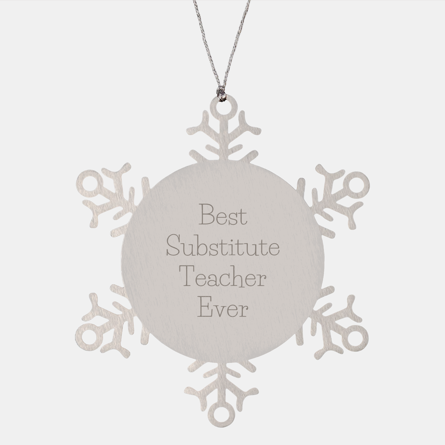 Funny Substitute Teacher Snowflake Ornament Gifts from Family for Best Substitute Teacher Ever Christmas Unique Gifts