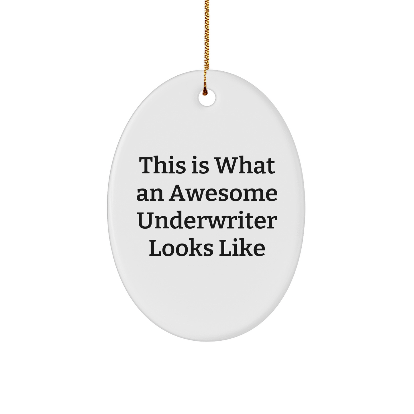 Funny Underwriter Gifts, This Is What An Awesome Looks Like, Oval Ornament, Christmas Unique Gifts from Friends to Underwriter