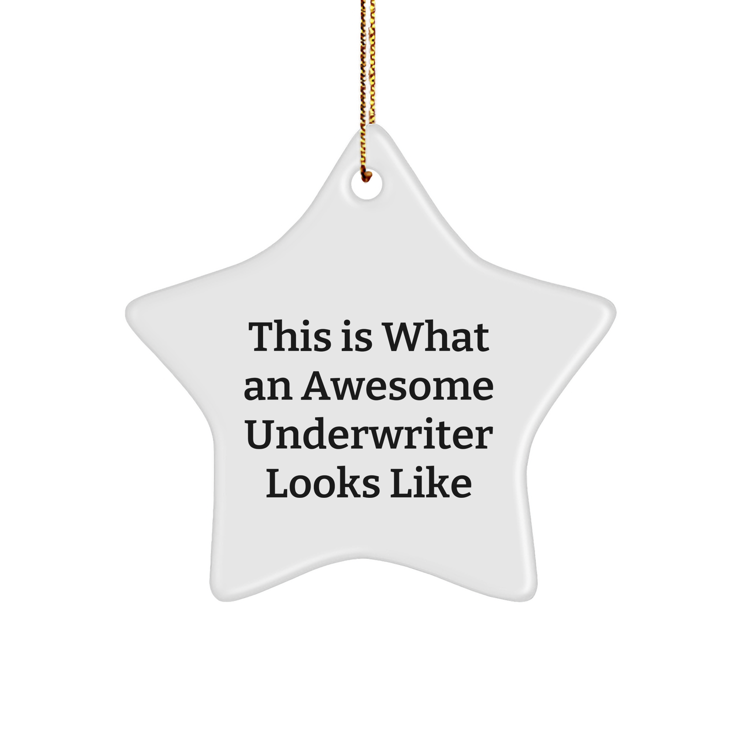Funny Underwriter Quotes Gifts from Men to Friends Star Ornament for Christmas