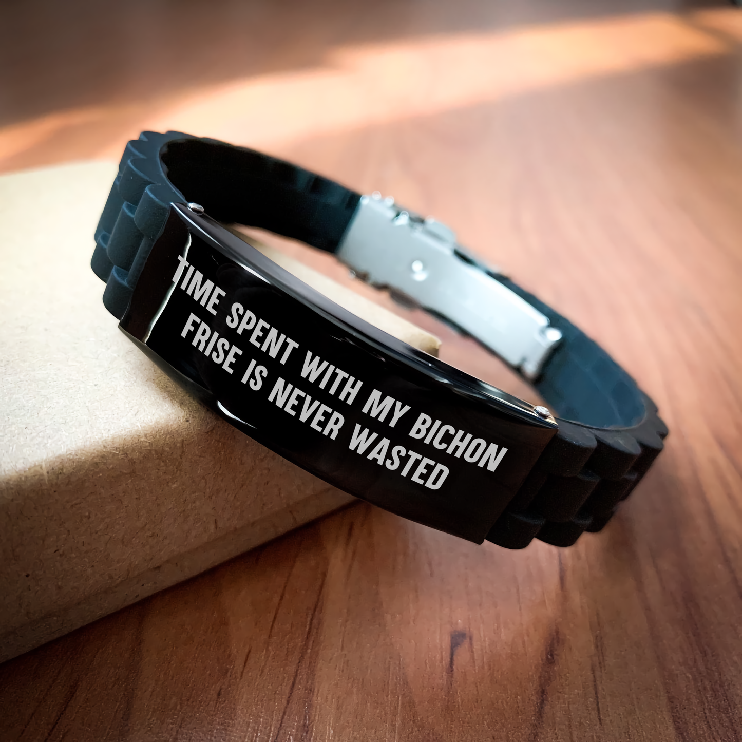 Bichon Frise Dog Lovers' Funny Quote Glide lock Clasp Father's Day Unique Gift from Men to Bichon Frise Dog - Image 2