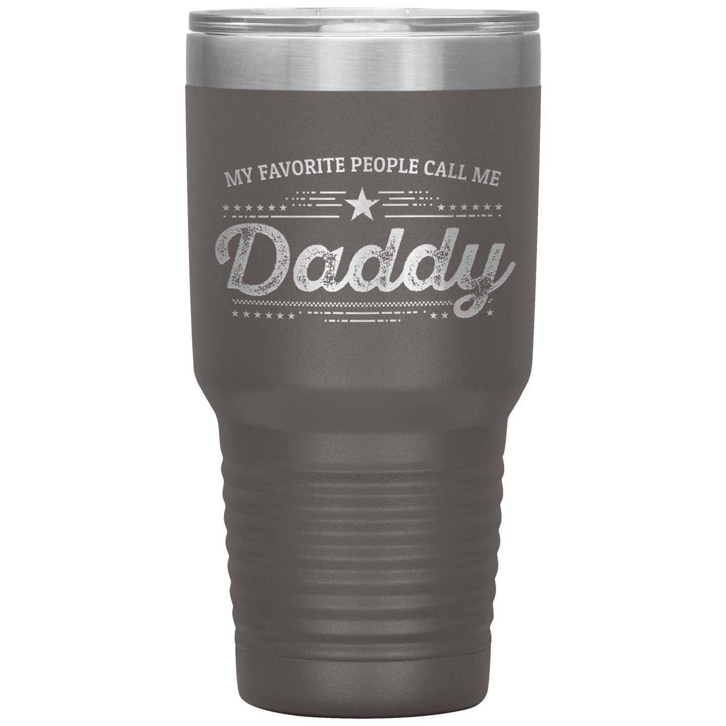 Gift For Dad - My Favorite People Call Me Daddy Laser-etched Insulated Stainless-Steel Tumbler - Mallard Moon Gift Shop