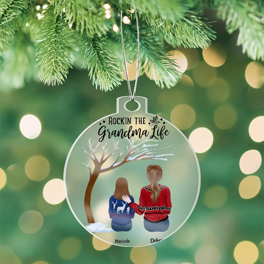 Grandma or Grandpa Personalized Gift From Grandkids Acrylic Keepsake Ornament