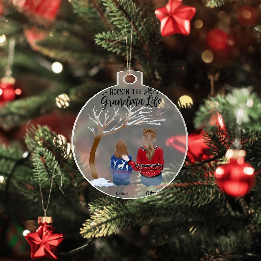 Grandma or Grandpa Personalized Gift From Grandkids Acrylic Keepsake Ornament