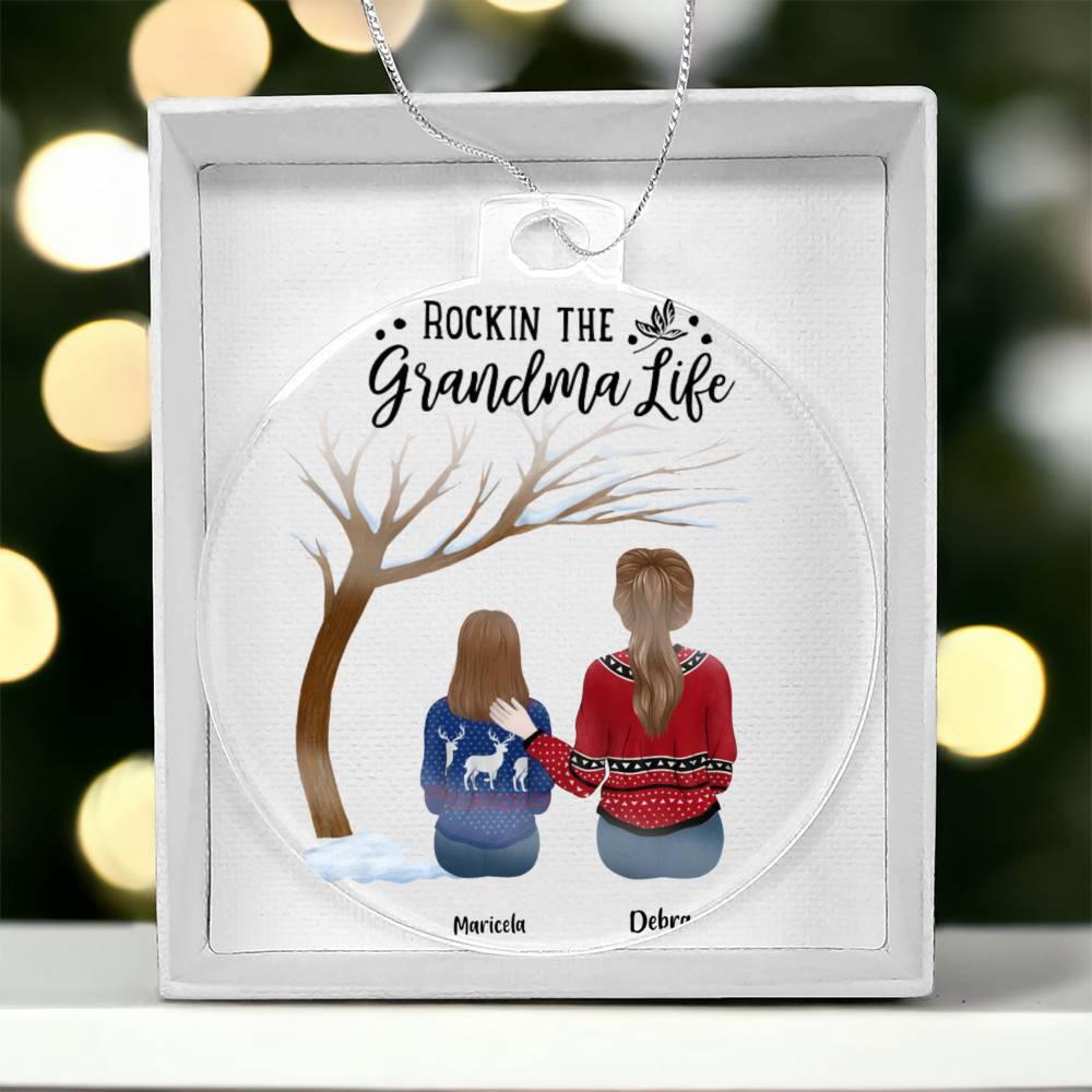 Grandma or Grandpa Personalized Gift From Grandkids Acrylic Keepsake Ornament