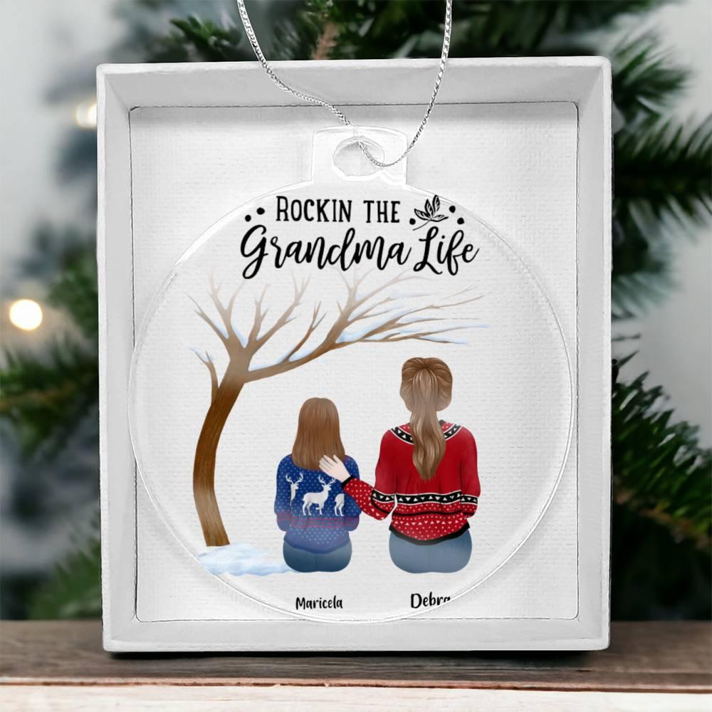 Grandma or Grandpa Personalized Gift From Grandkids Acrylic Keepsake Ornament