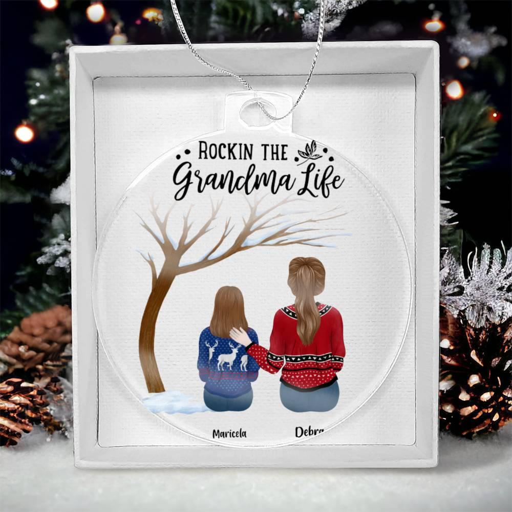 Grandma or Grandpa Personalized Gift From Grandkids Acrylic Keepsake Ornament