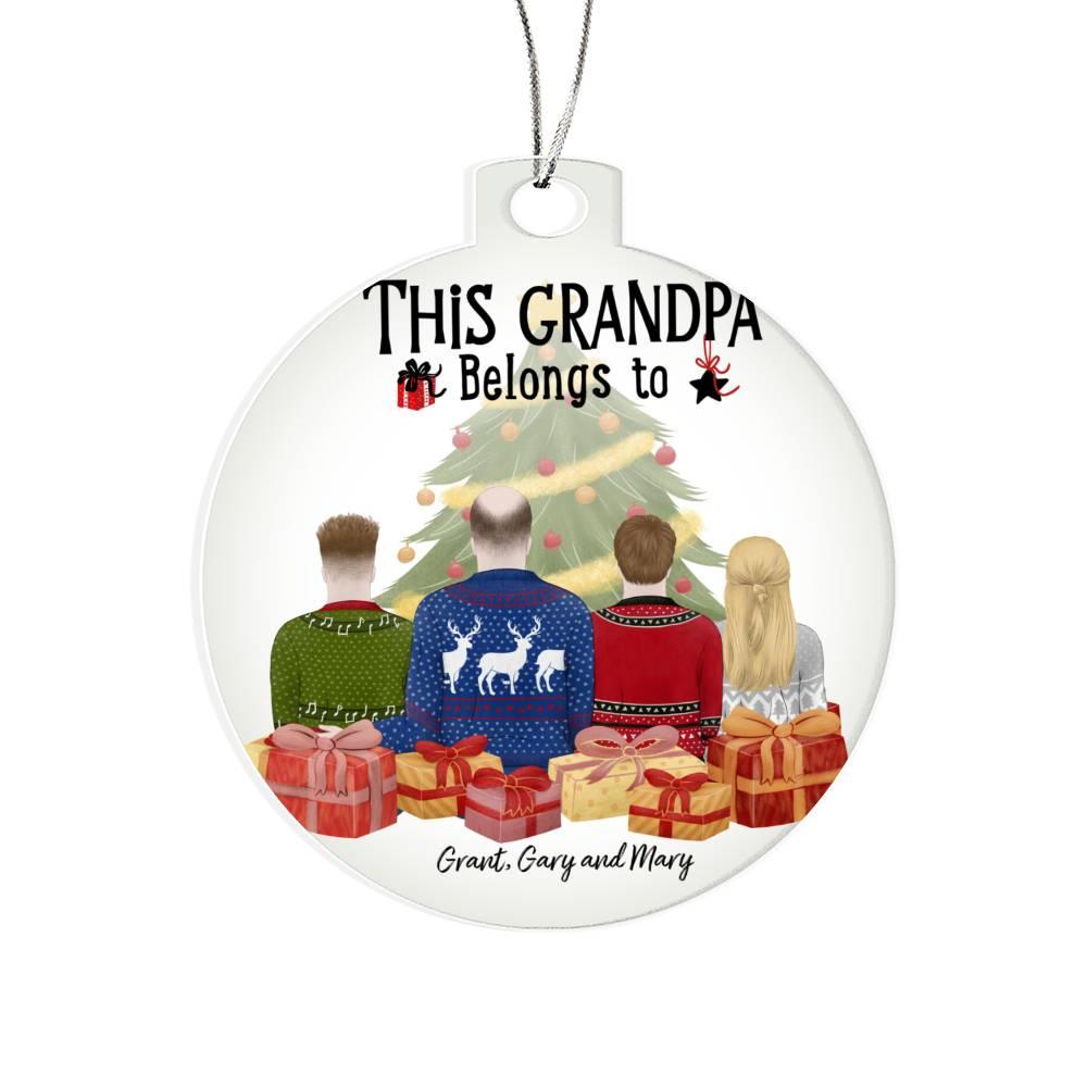 Grandpa Gift from Grandkids Personalized Acrylic Keepsake Ornament