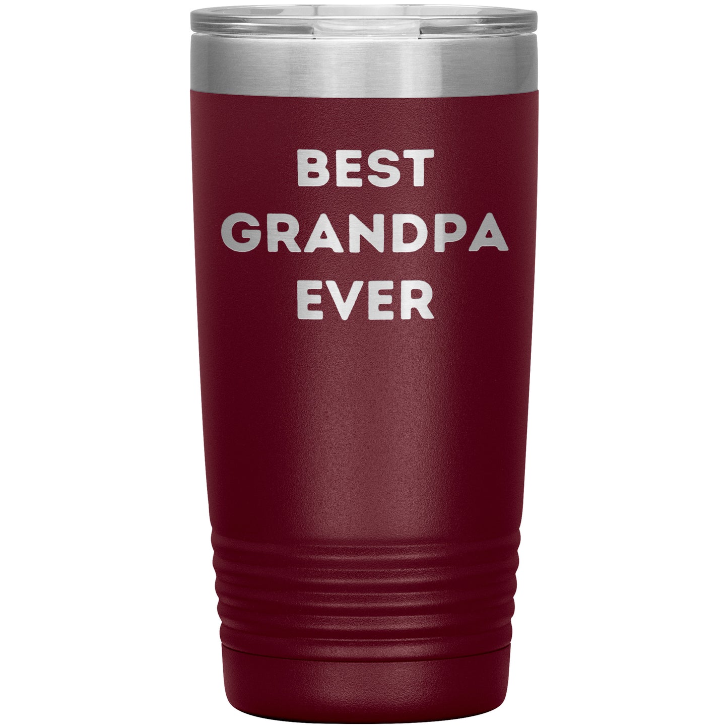 Grandpa Gifts from Best Grandpa Ever Funny Christmas Tumbler for Quote 'Best Grandpa Ever' on Stainless Steel Powder Coating - Mallard Moon Gift Shop