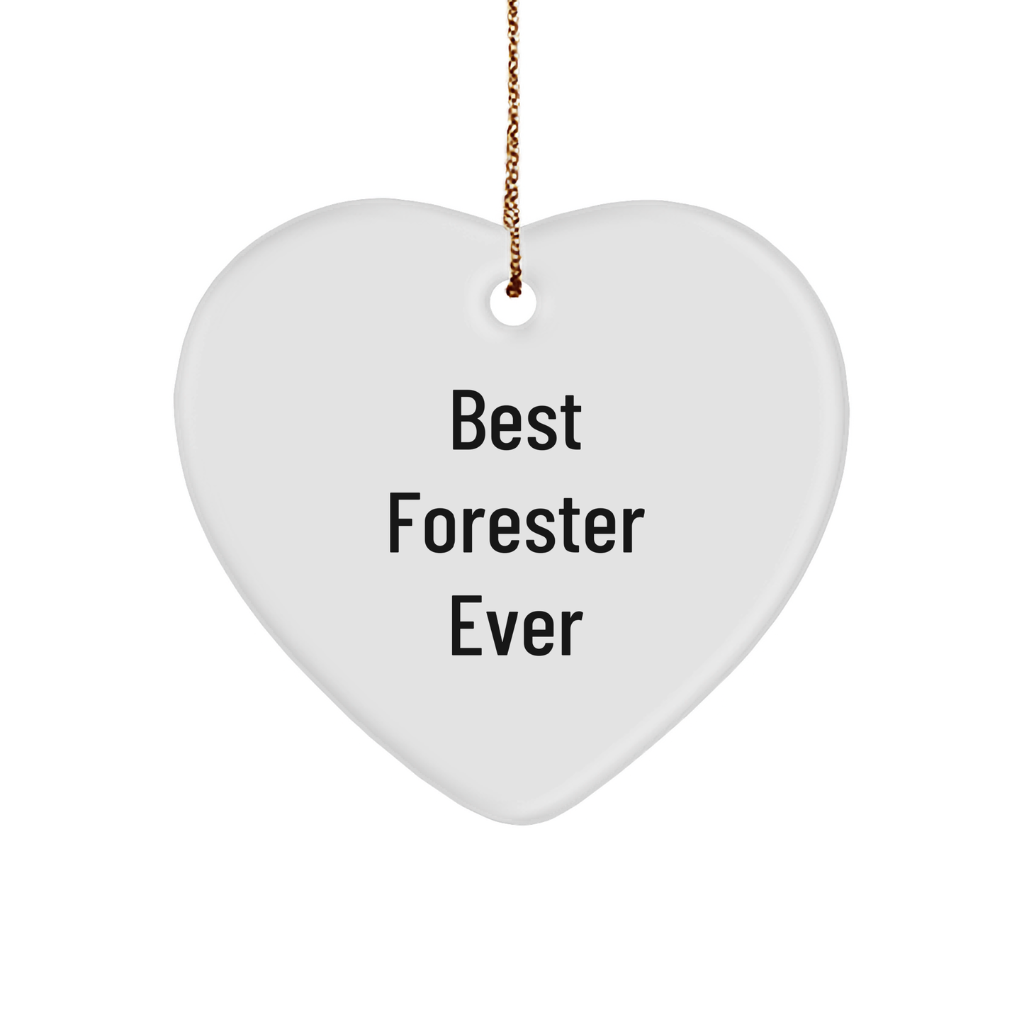 Funny Forester Gifts for Men - Best Forester Ever Heart Ornament, Christmas Unique Gifts from Friends - Image 1