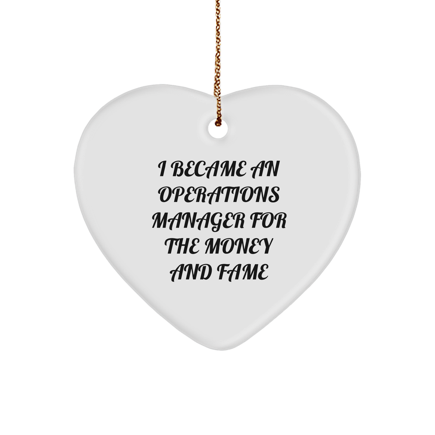 Operations Manager Gifts For Men, Funny Heart Ornament From Coworkers, Inspirational Present For Christmas - Image 1
