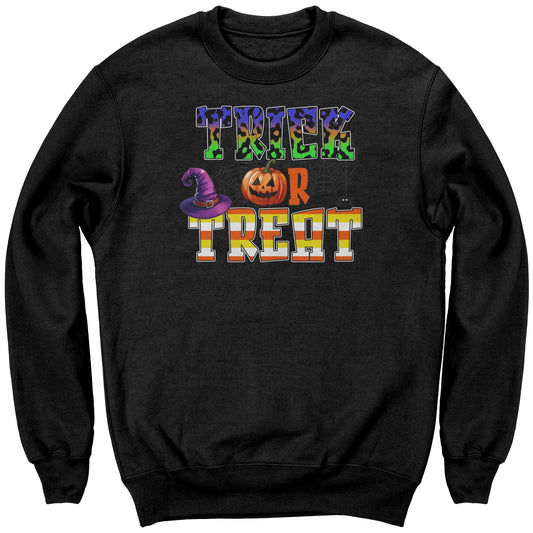 Halloween Trick or Treat Youth Crewneck Sweatshirt - Mallard Moon Gift Shop