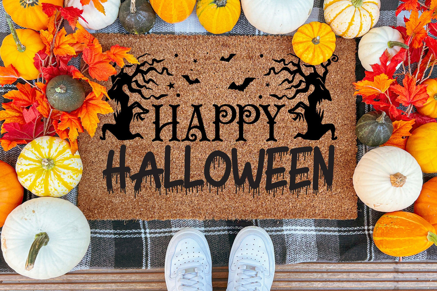 Happy Halloween Home Decor Outdoor Doormat - Mallard Moon Gift Shop