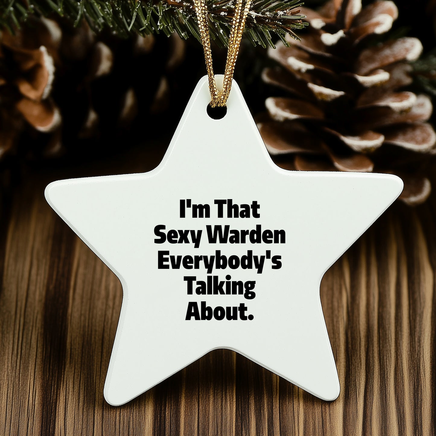I'm That Sexy Warden Everybody's Talking About. Warden Gifts for Christmas Star Ornament, Gifts from Friends, Gifts for Warden