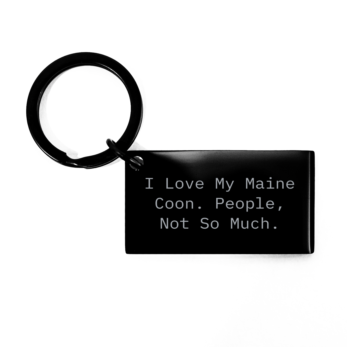 Maine Coon Cat Lovers Gifts for Men from Maine Coon Cat Enthusiasts - Keychain with Funny Quote - Image 1