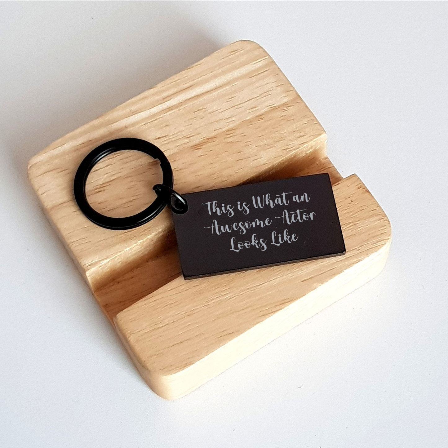 Funny Actor Gifts for Him Keychain - This Is What An Awesome Actor Looks Like, Stainless Steel, Perfect for Father's Day from Friends - Image 2