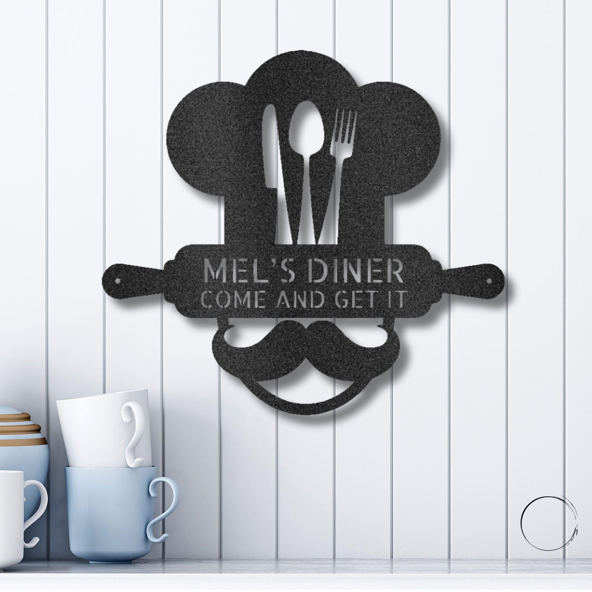 Personalized Diner Metal Wall Art: Where Every Meal is Your Signature Dish - Mallard Moon Gift Shop