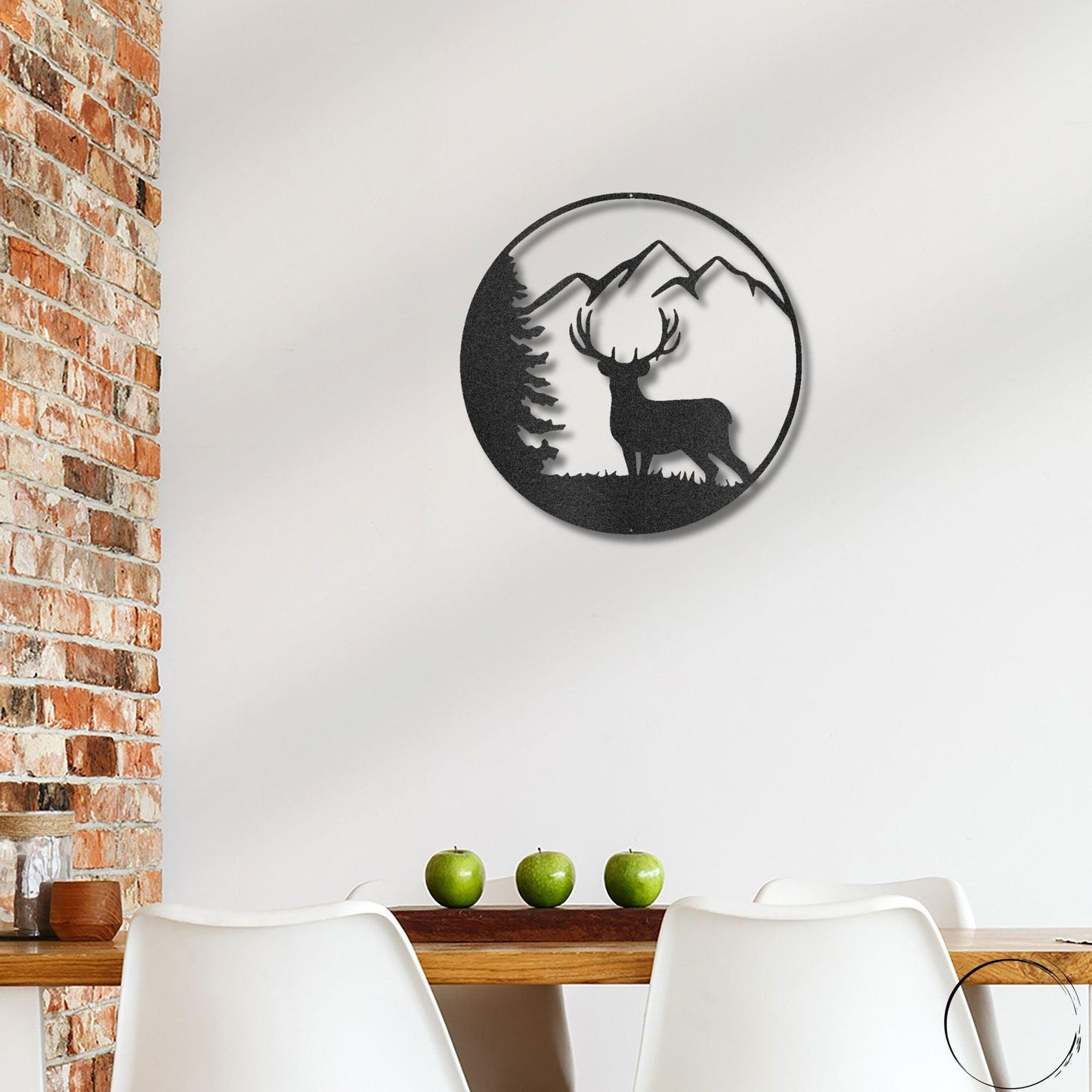 Deer Scene Metal Art Wall Sign - Mallard Moon Gift Shop