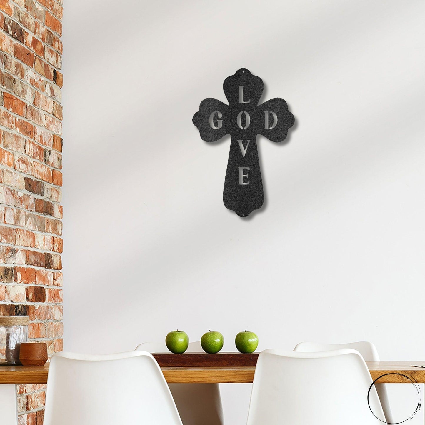 God Love Cross Metal Art Wall Sign - Mallard Moon Gift Shop