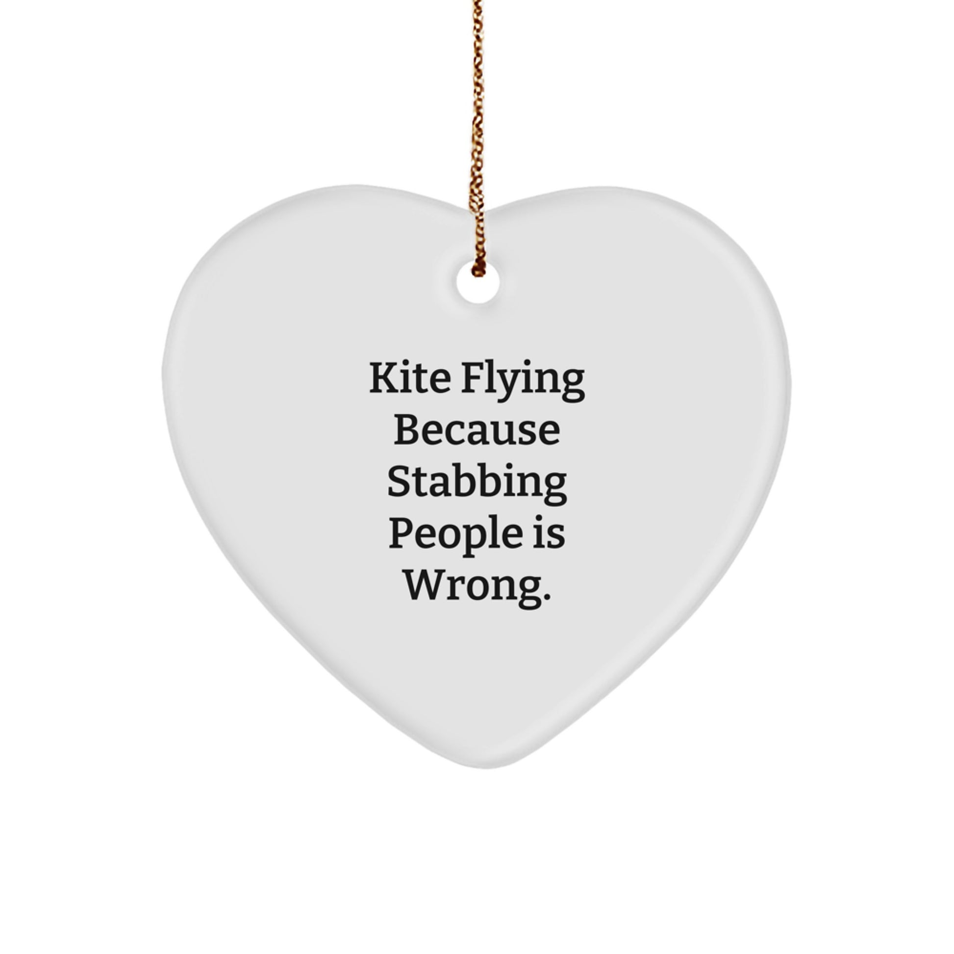 Kite Flying Funny Heart Ornament, Gifts from Friends for Kite Flying Lovers, Unique Christmas Unique Gifts