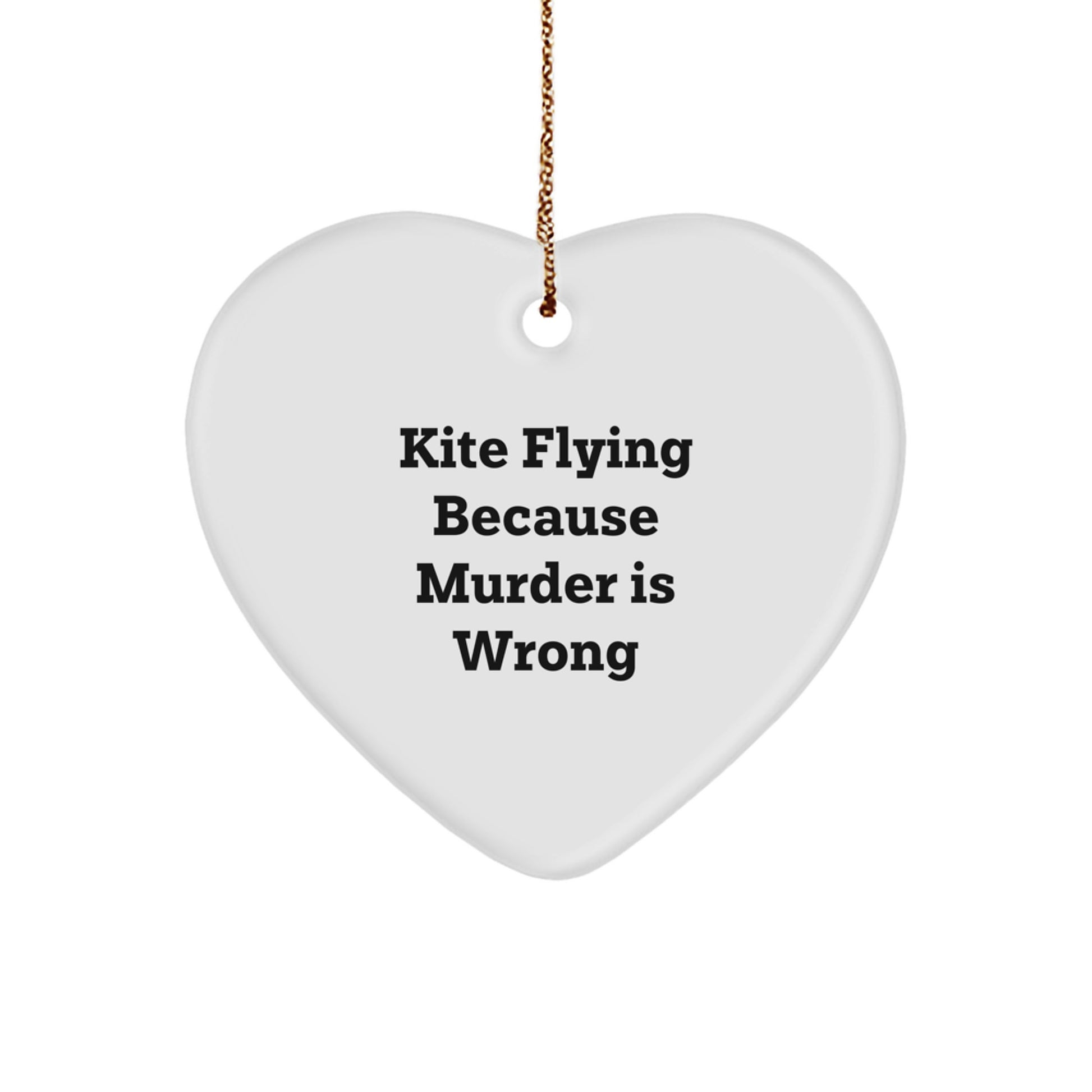 Kite Flying Gifts from Friends, Kite Flying Heart Ornament with Funny Quote, Perfect Christmas Unique Gift for Kite Flying Enthusiasts, Gifts for Kite Flying Lovers
