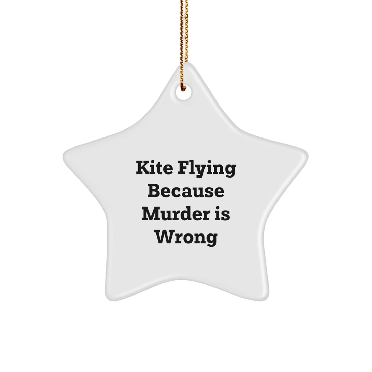 Kite Flying Star Ornament Gifts from Family, Friends, and Coworkers for Kite Flying Enthusiasts - Funny Quote