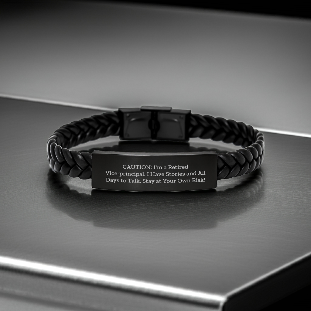 Funny Vice-principal Gifts: Interlaced Leather Bracelet for Him or Her, With Stories to Share and Memorable Days - Gifts from Friends, Family, or Coworkers