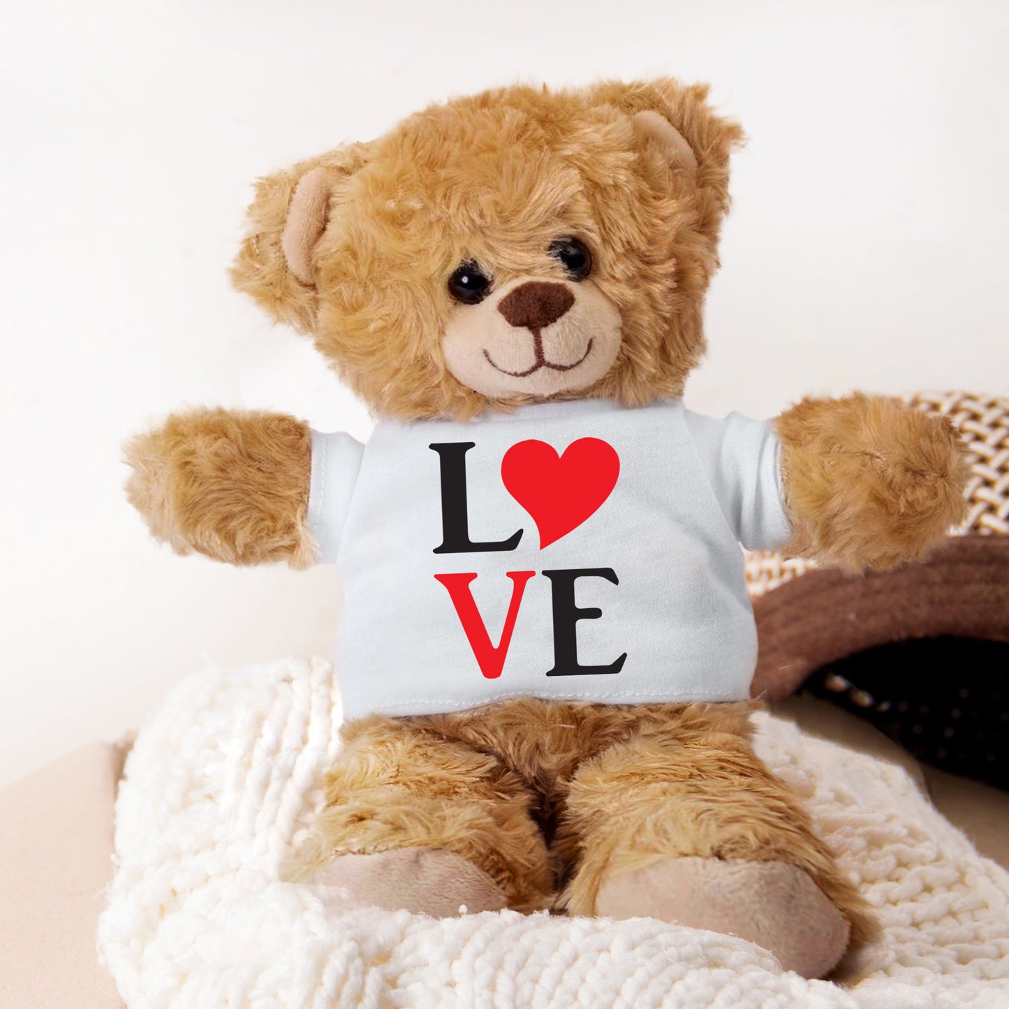 Spread Some Love - Adorable Plush Lamb, Panda, or Teddy Bear with Tee Shirt - Mallard Moon Gift Shop