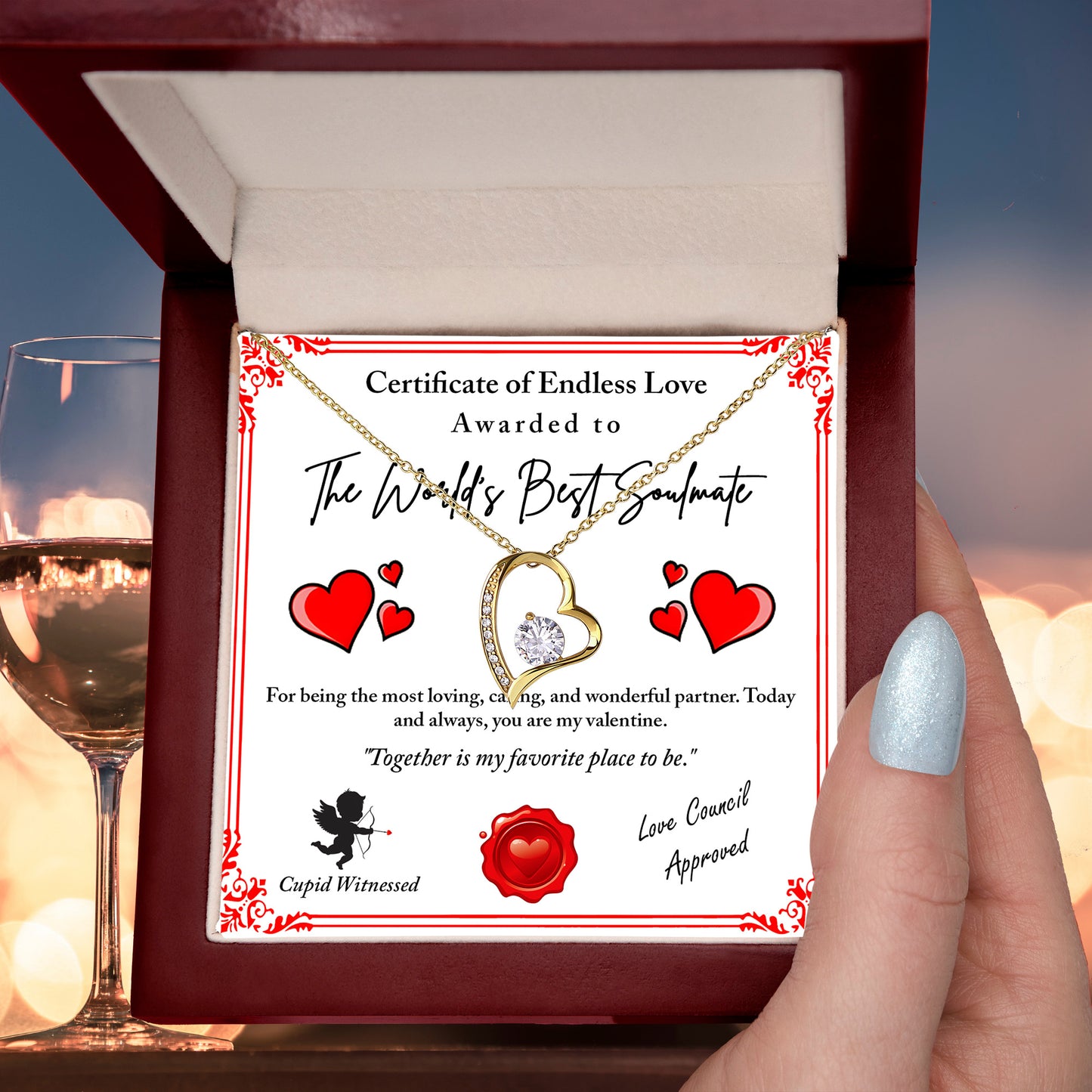 To My Valentine: Romantic Love Knot Necklace with Emotional Message - Mallard Moon Gift Shop