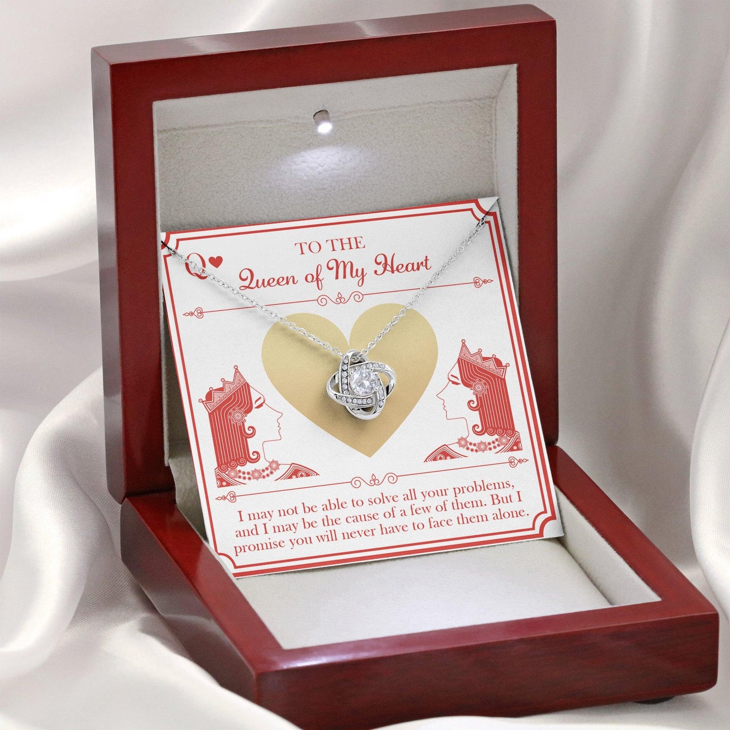 Wife Wedding Day Gift - The Queen - Love Knot Pendant Necklace - Mallard Moon Gift Shop
