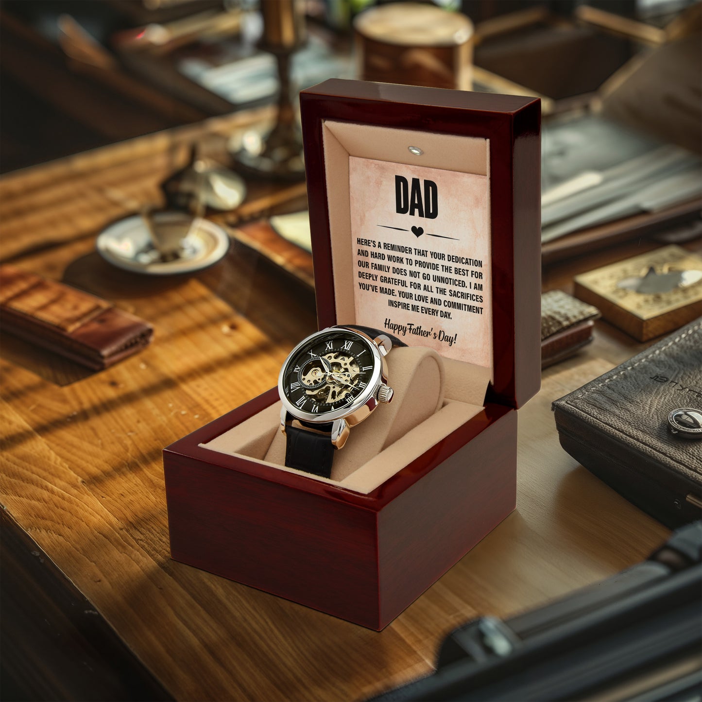 Certified Old Fart Birthday Watch – Men's Openwork Watch with Leather Band | Gag Gift for Dad, Grandpa, Husband or Friend - Mallard Moon Gift Shop