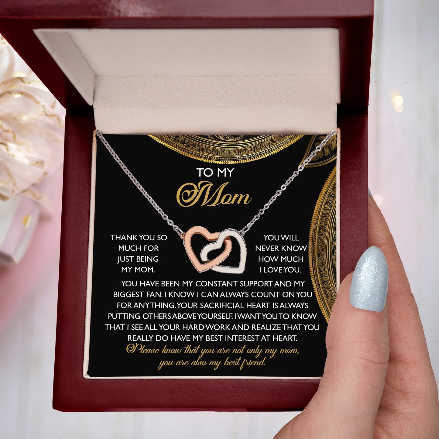 To My Mom – You Are Also My Best Friend – Heartfelt Necklace Gift of Appreciation and Love - Mallard Moon Gift Shop