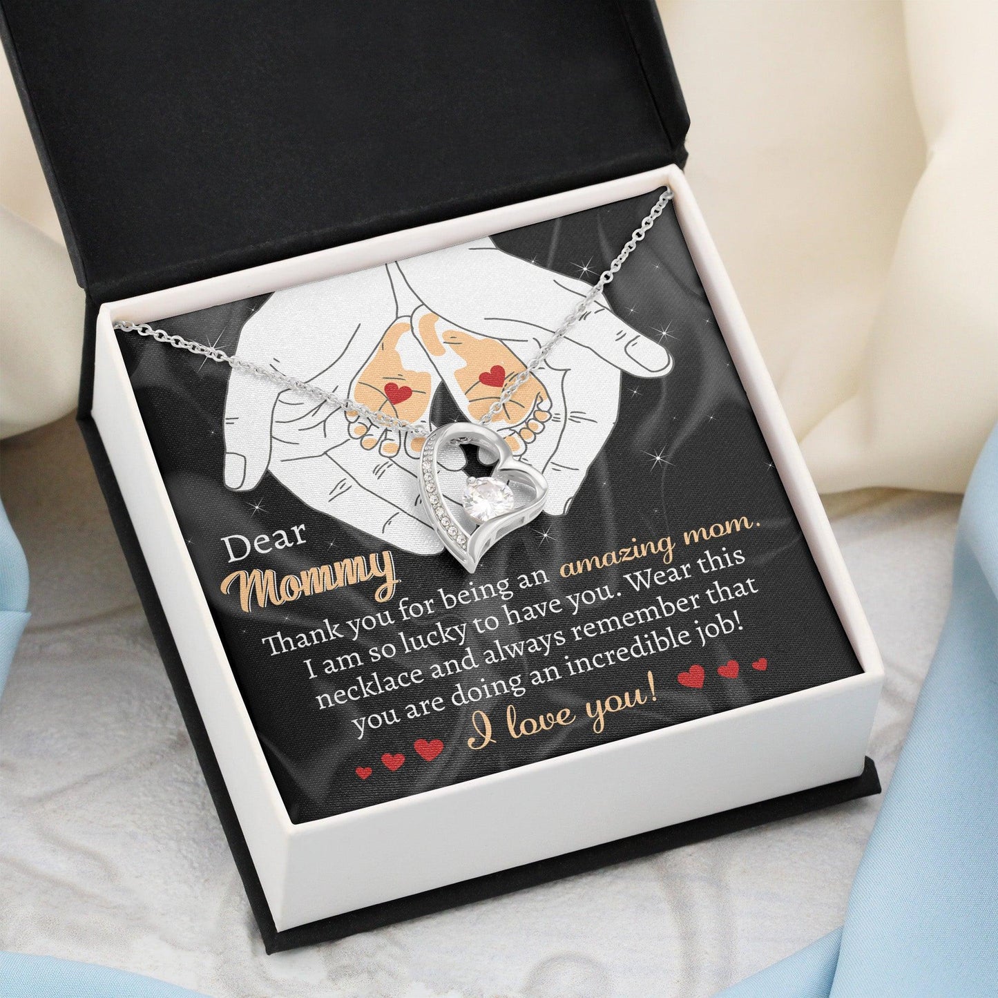Gift for the Expectant Mom You are Doing An Incredible Job Forever Love Heart Pendant Necklace - Mallard Moon Gift Shop