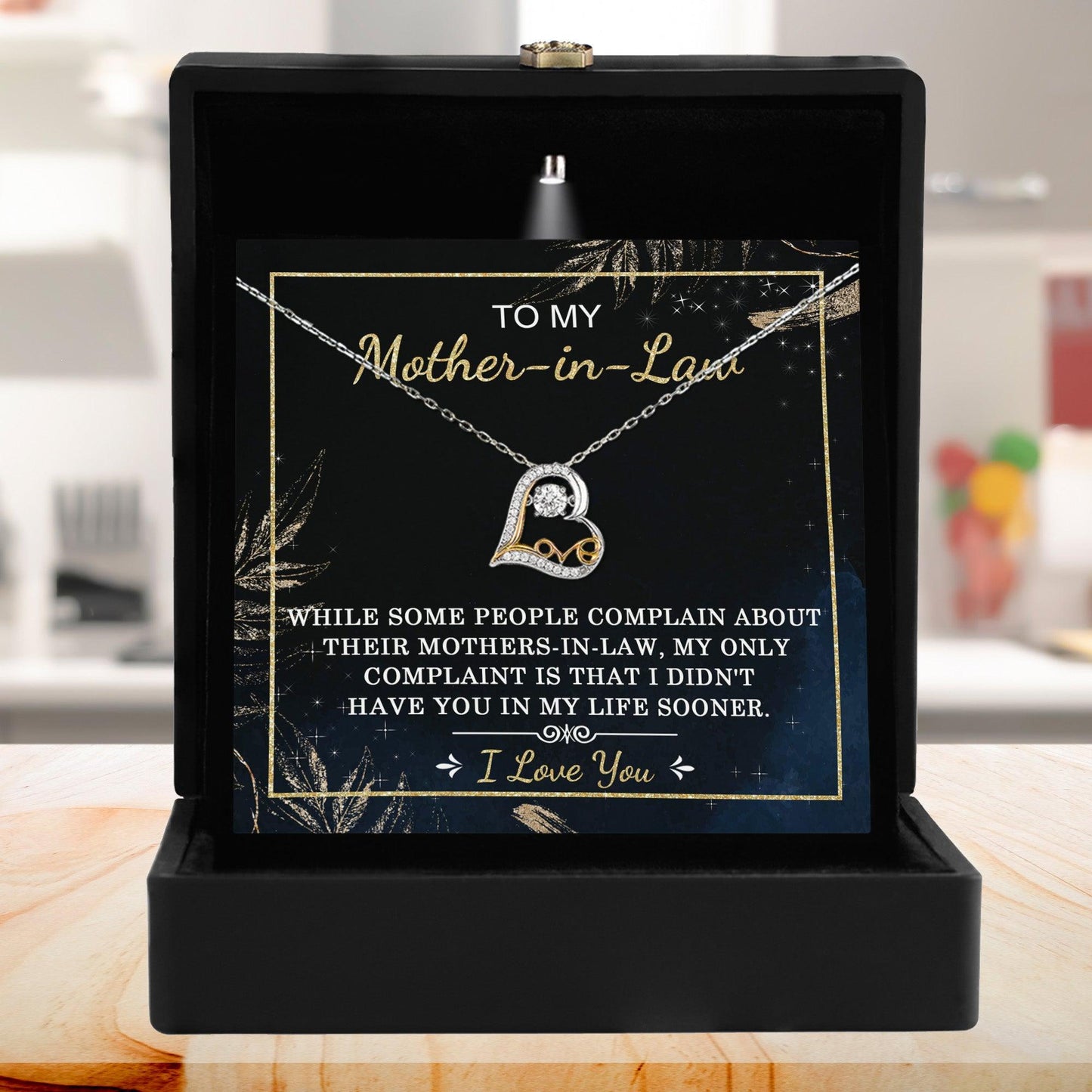 Gift for Mother-in-Law I Wish You Were In My Life Sooner Dancing Heart Pendant Necklace - Mallard Moon Gift Shop