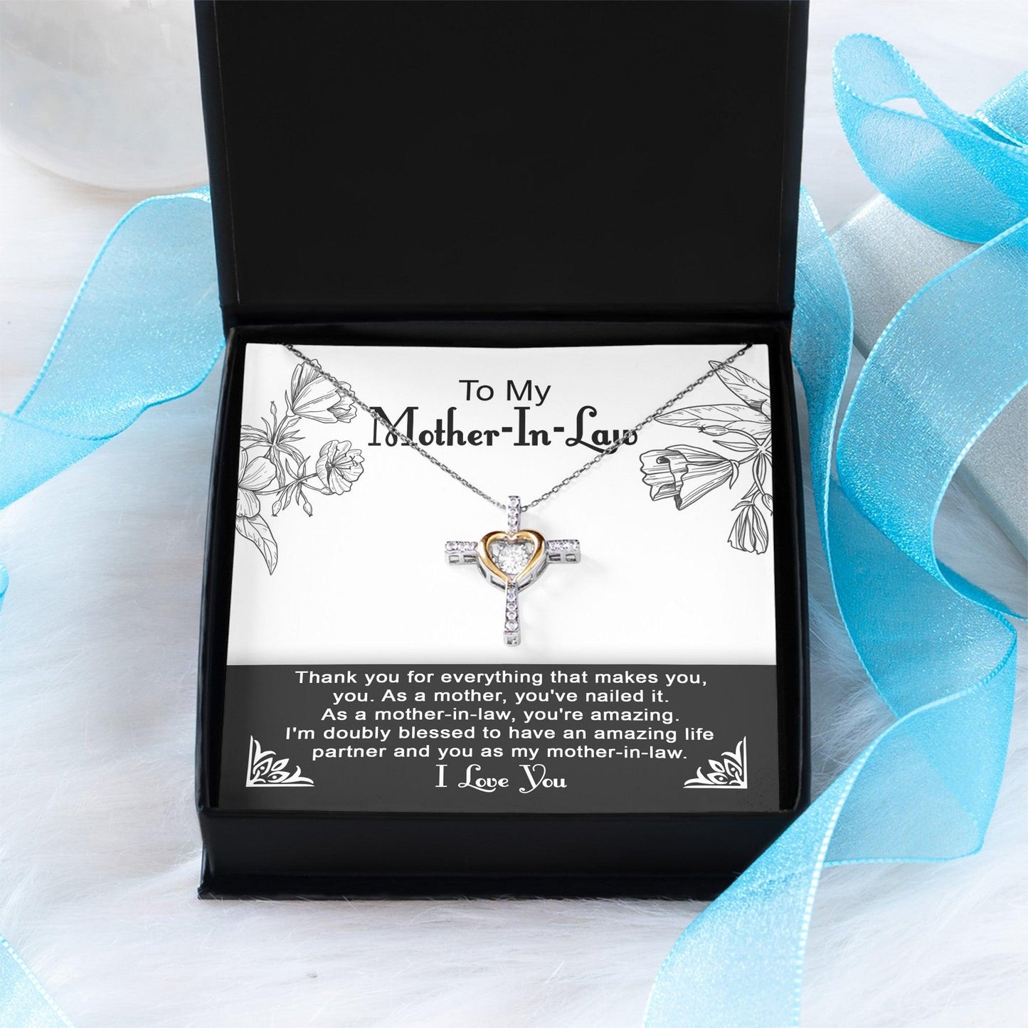 To My Mother-in-Law You Nailed It as a Mother Cross Pendant Necklace - Mallard Moon Gift Shop